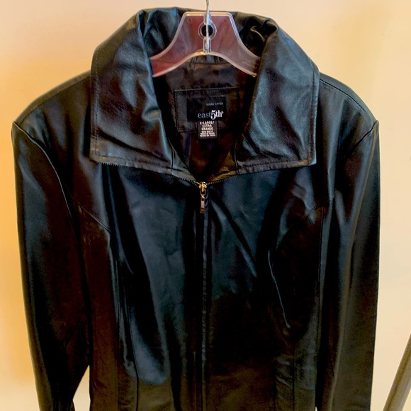 Black leather jacket size extra large East 5th by JCPenney - Picture 1 of 5